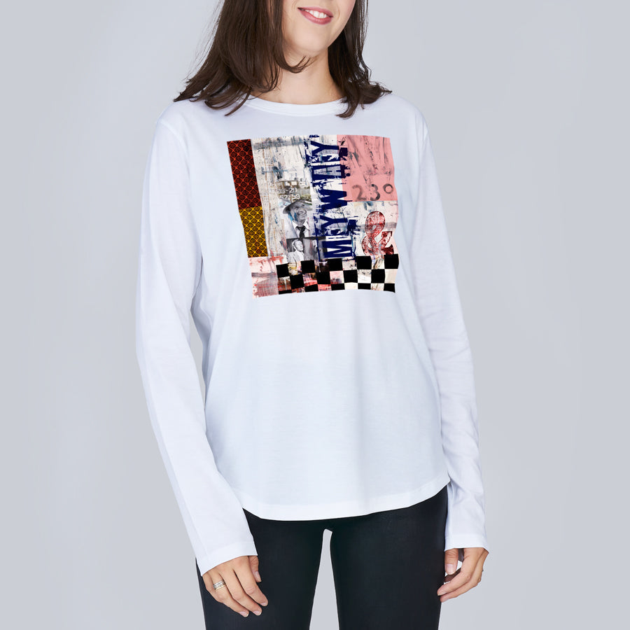 Suzi Roher The Catherine Long Sleeve Tee - My Way available at Barbara Katz