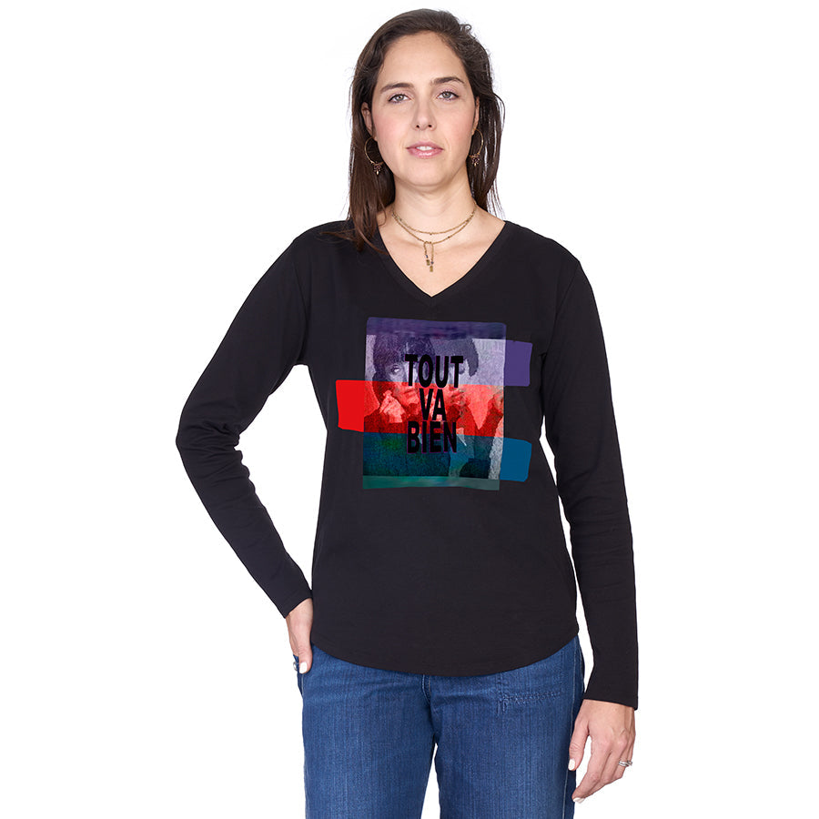 Suzi Roher The Victoria Long Sleeve Tee - Tout Va Bien available at Barbara Katz