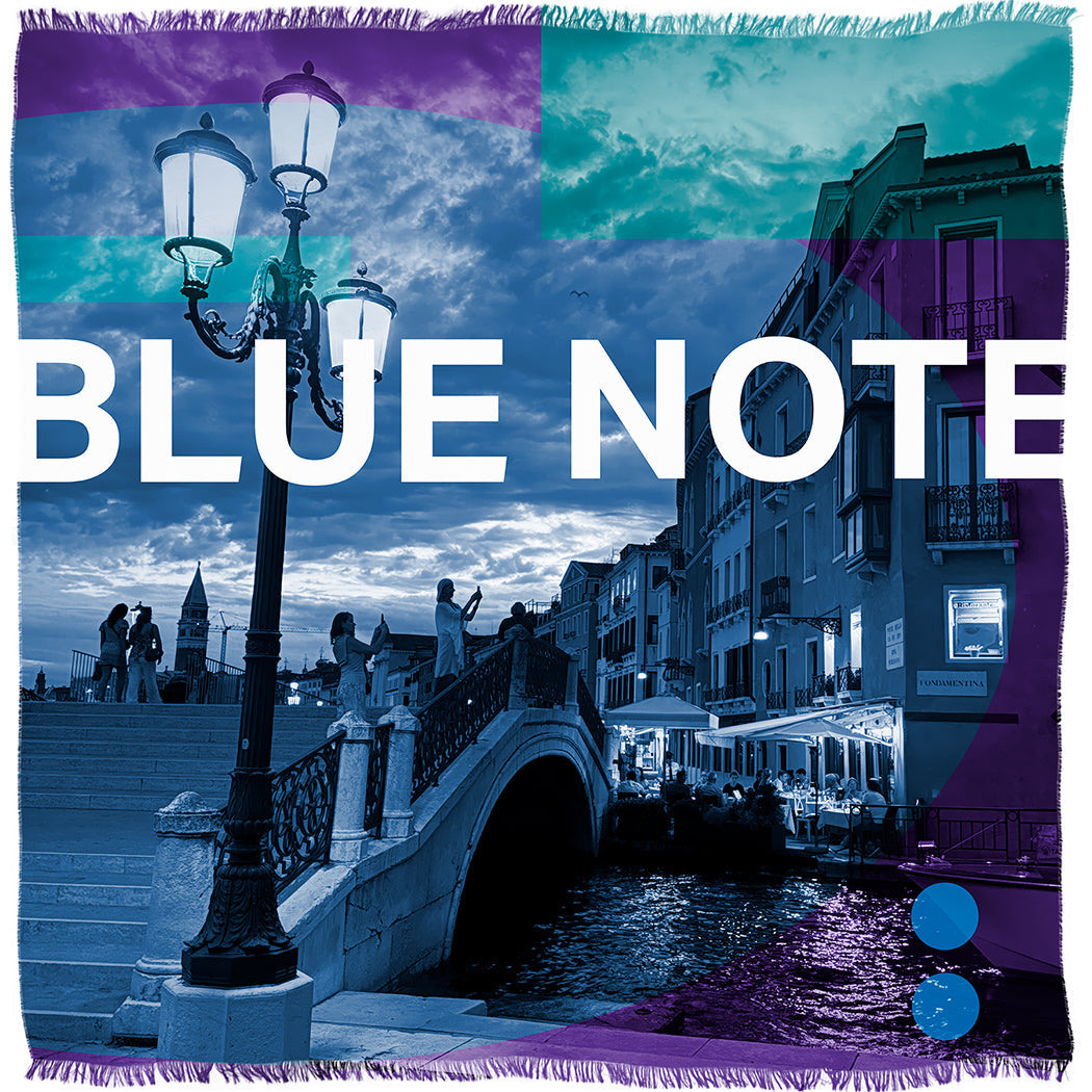 Suzi Roher Blue Note Scarf available at Barbara Katz