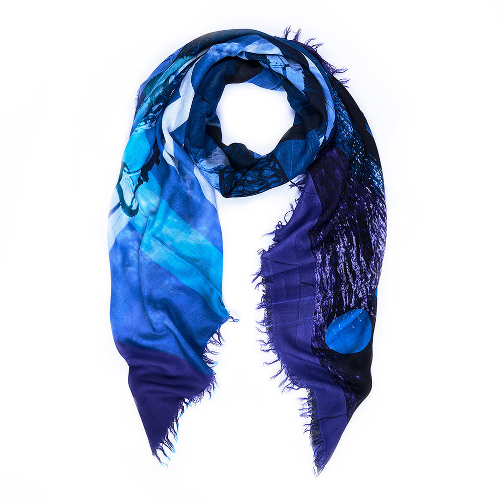 Suzi Roher Blue Note Scarf available at Barbara Katz
