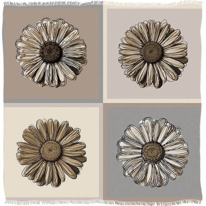 Suzi Roher Daisy Neutral Scarf available at Barbara Katz