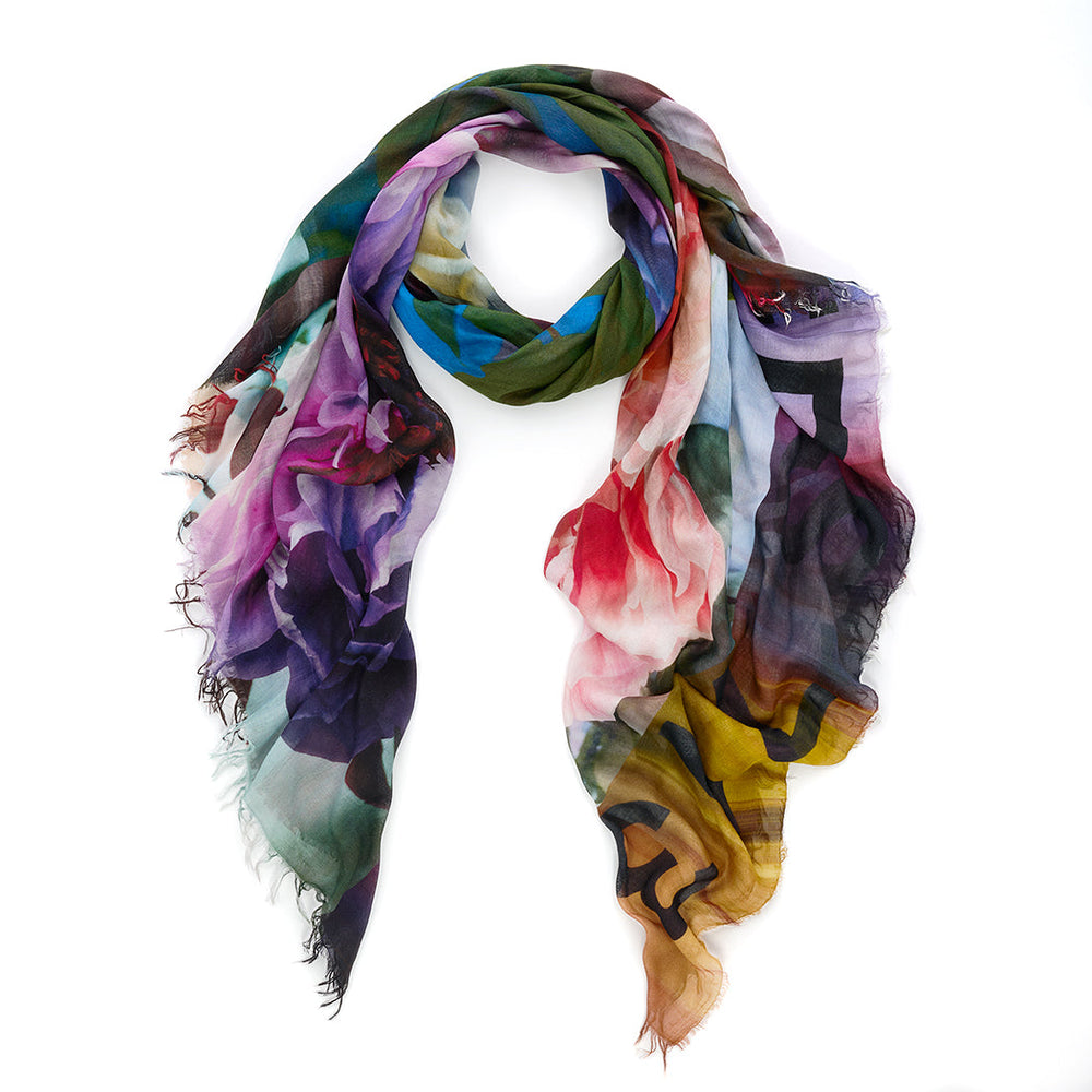 Suzi Roher Lily, Flowers 713 Scarf available at Barbara Katz