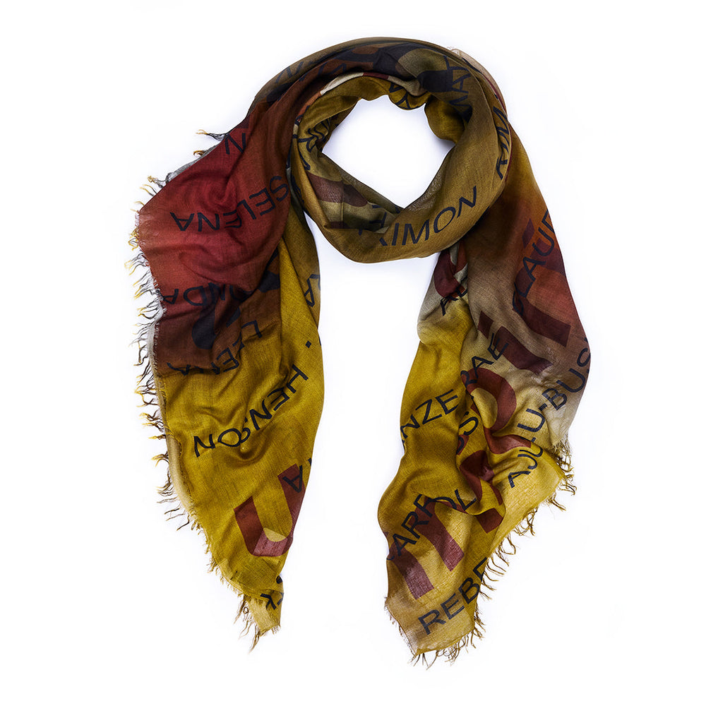 Suzi Roher Inspiring Woman Scarf available at Barbara Katz