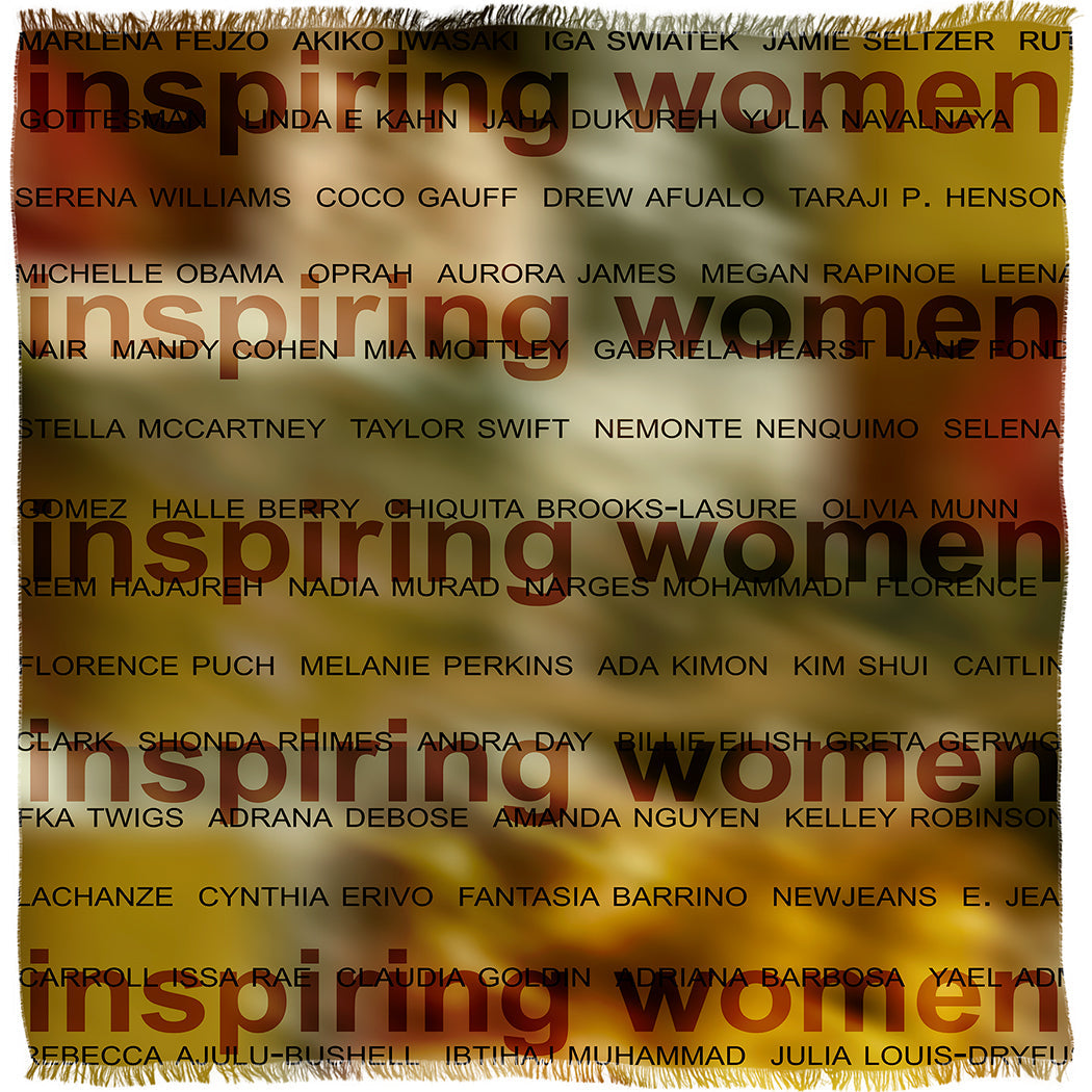 Suzi Roher Inspiring Woman Scarf available at Barbara Katz