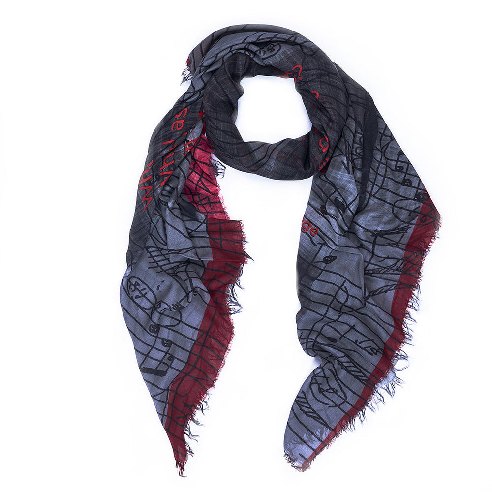 Suzi Roher John Cage Scarf available at Barbara Katz