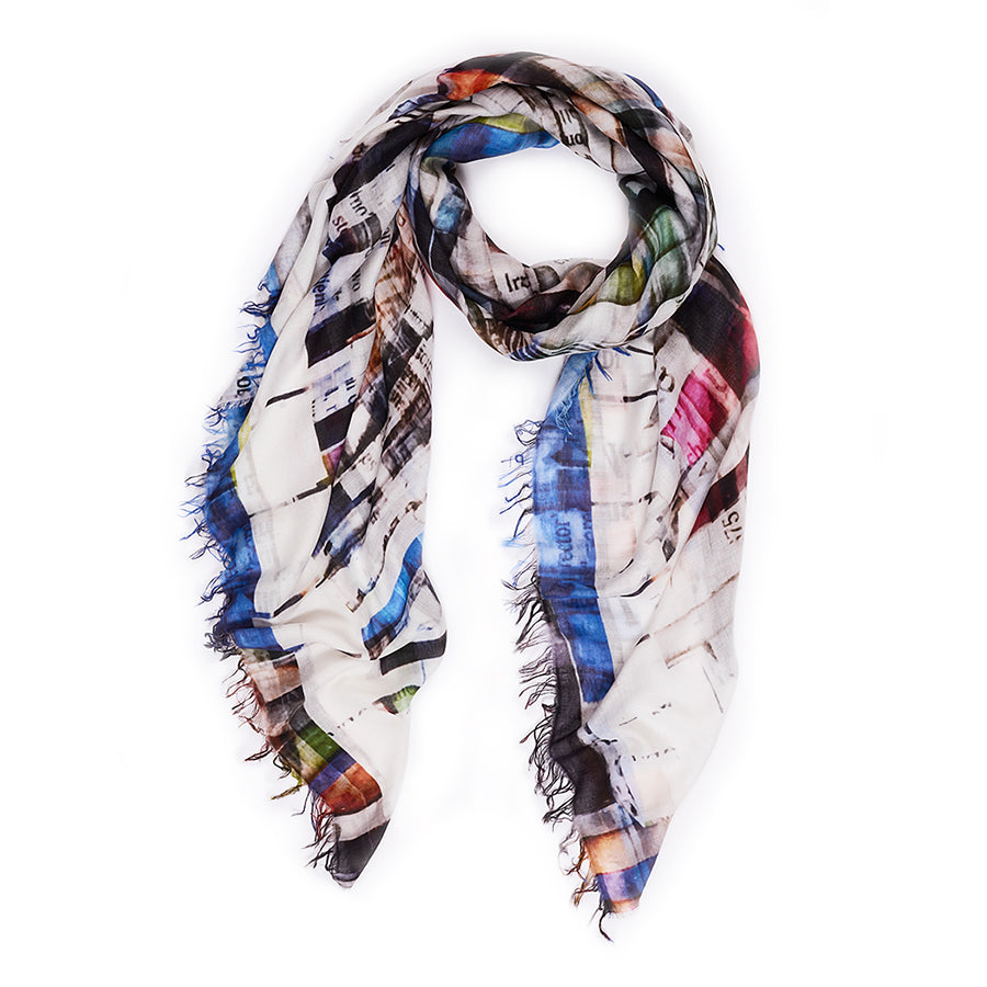 Suzi Roher Lily, Library of Art Scarf available at Barbara Katz