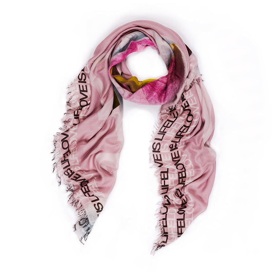 Suzi Roher Lily, Love Is Life Scarf available at Barbara Katz