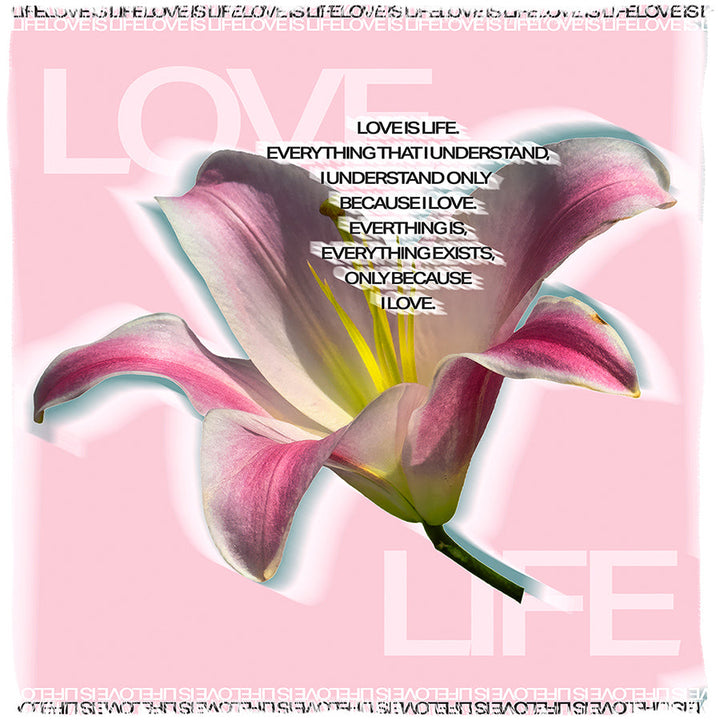 Suzi Roher Love Is Life Scarf available at Barbara Katz