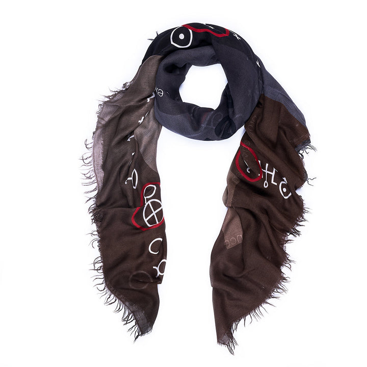Suzi Roher Planets-naturals Scarf available at Barbara Katz