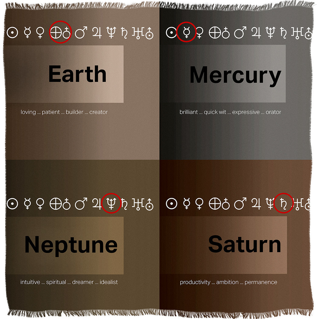Suzi Roher Planets-naturals Scarf available at Barbara Katz
