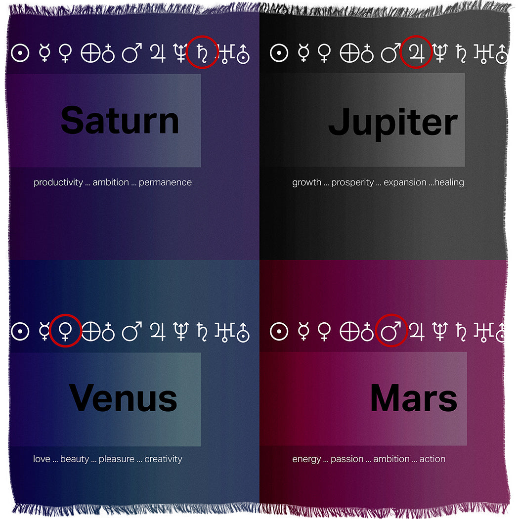 Suzi Roher Planets Scarf available at Barbara Katz
