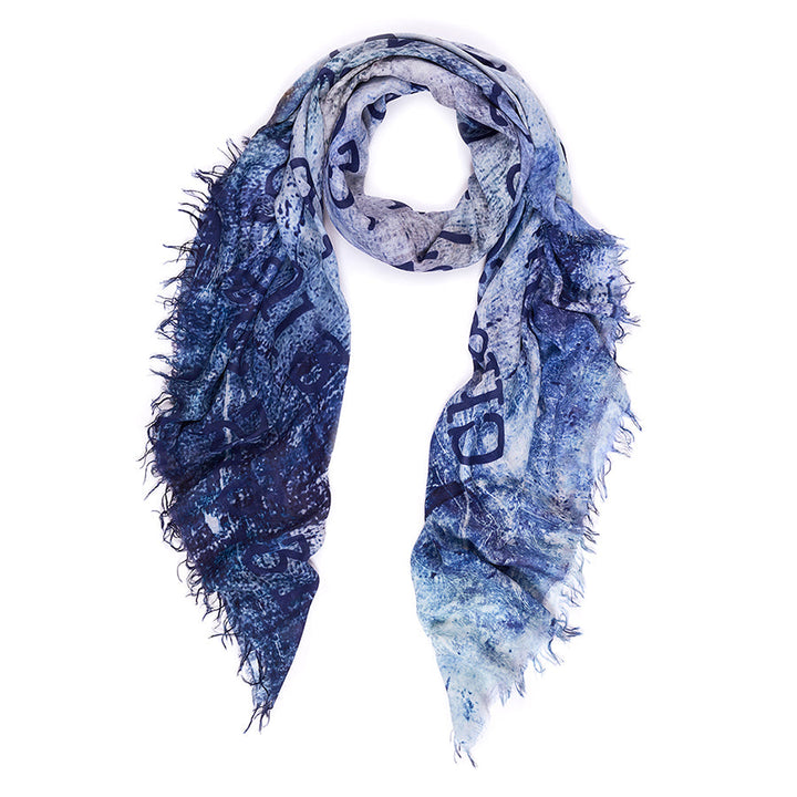 Suzi Roher Poet Index Blue Scarf available at Barbara Katz