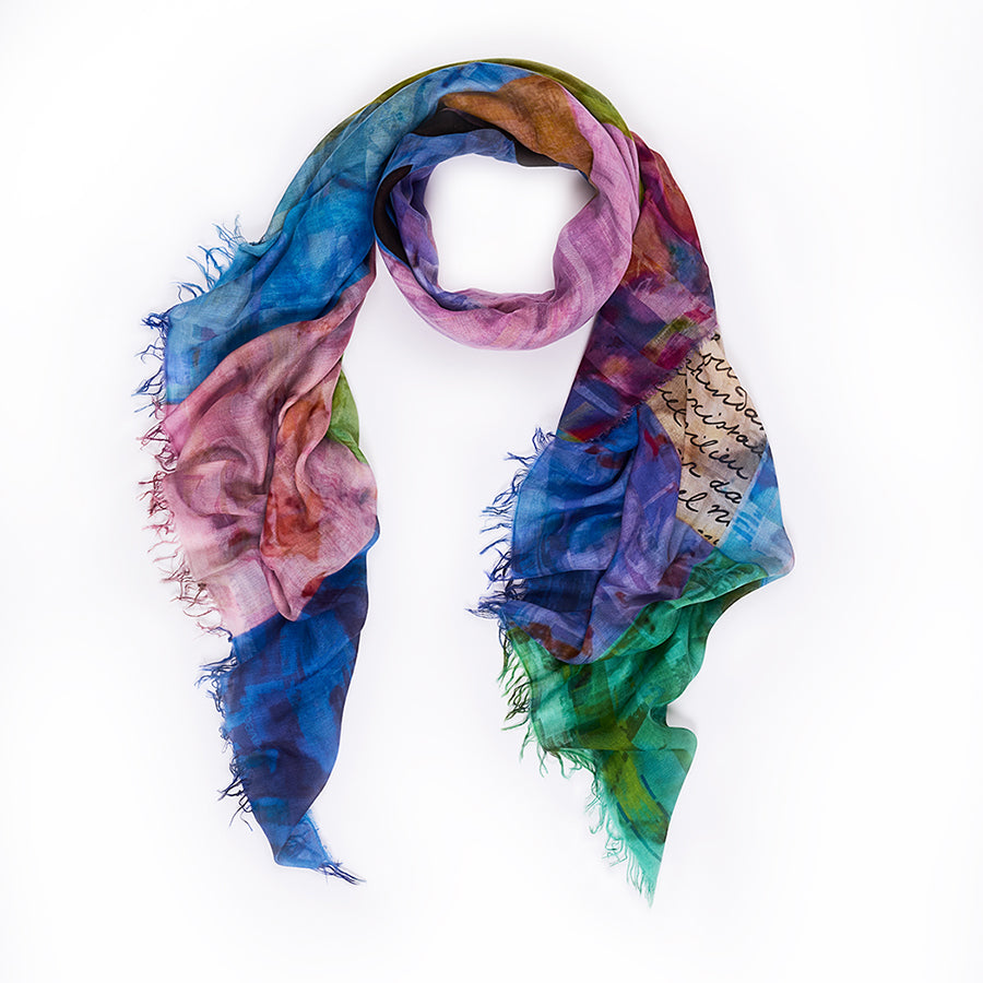 Suzi Roher Lily, Poetic Scarf available at Barbara Katz