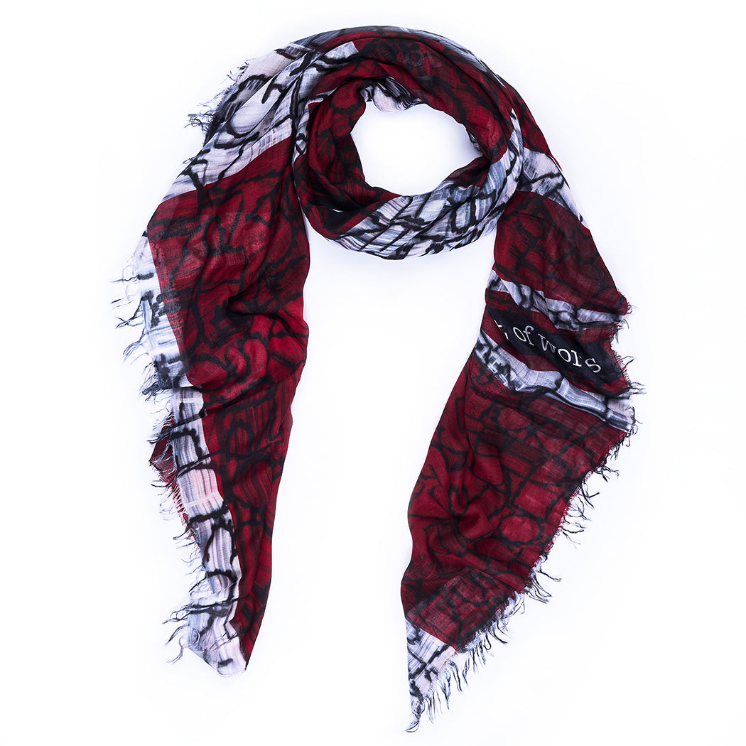 Suzi Roher Words Matter Scarf available at Barbara Katz