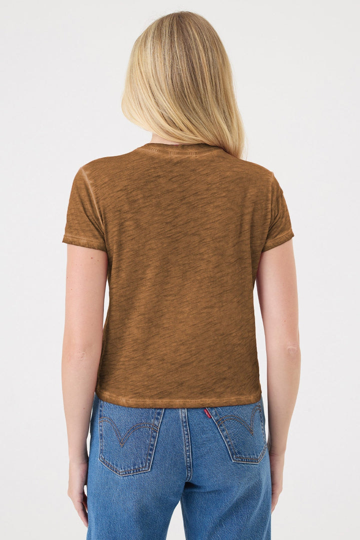 Goldie Vintage Wash Andie Tee in Bronze available at Barbara Katz