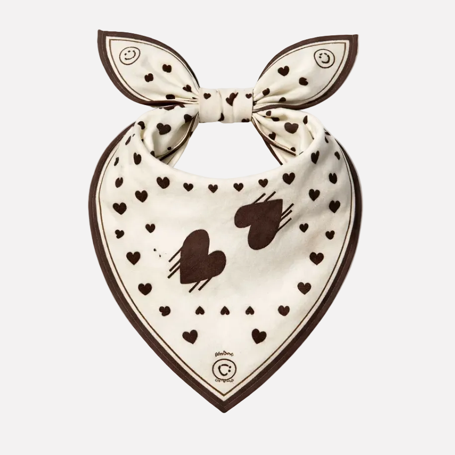 Kerri Rosenthal Drippy Heart Bandana in White available at Barbara Katz