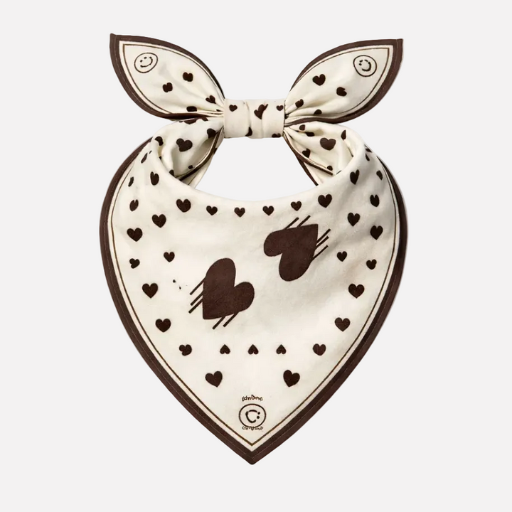 Kerri Rosenthal Drippy Heart Bandana in White available at Barbara Katz