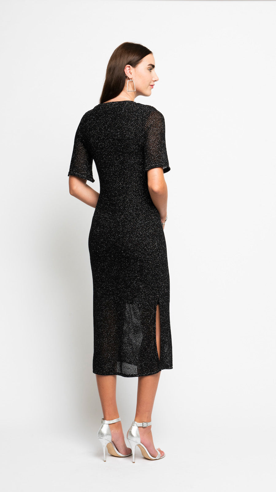 simona mesh midi dress A.L.C. Simona Pleated Midi Dress in Cream/Black, Size 8