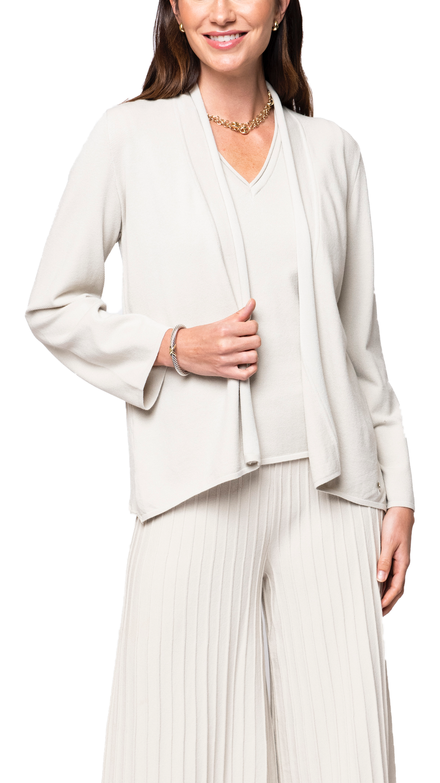 Amy Shawl Collar Cardigan ; Beige