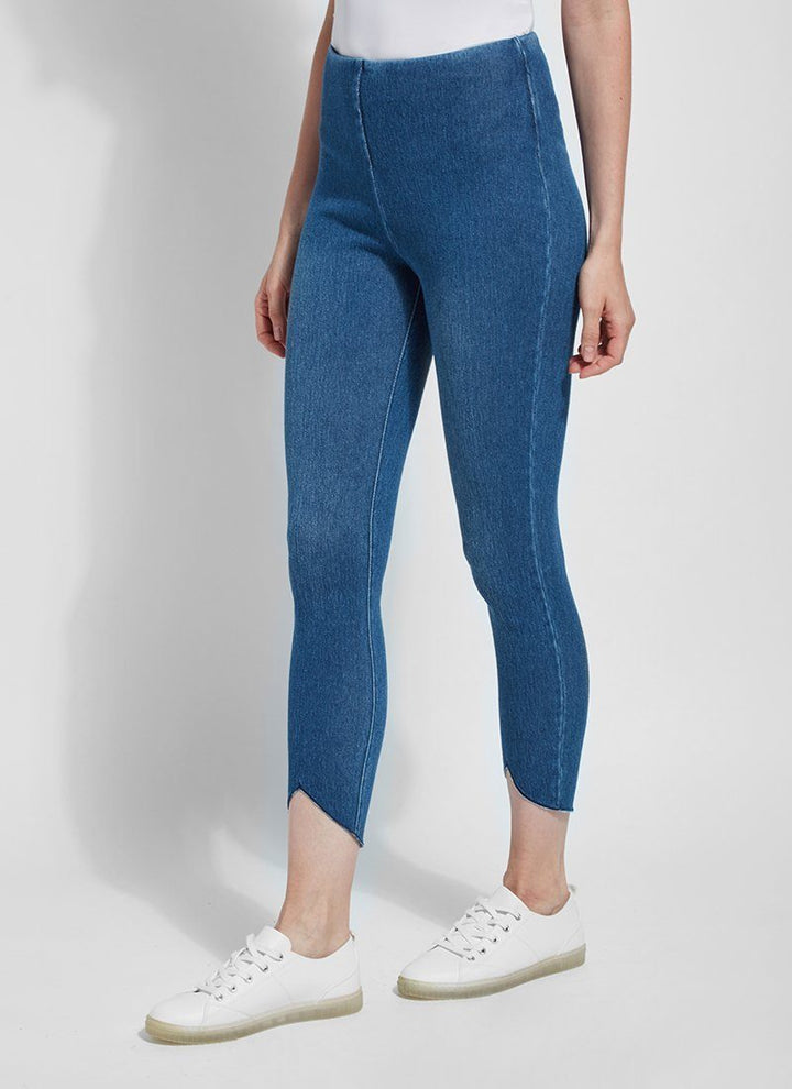 Lysse Lynette Scallop Edge Denim in Midwash