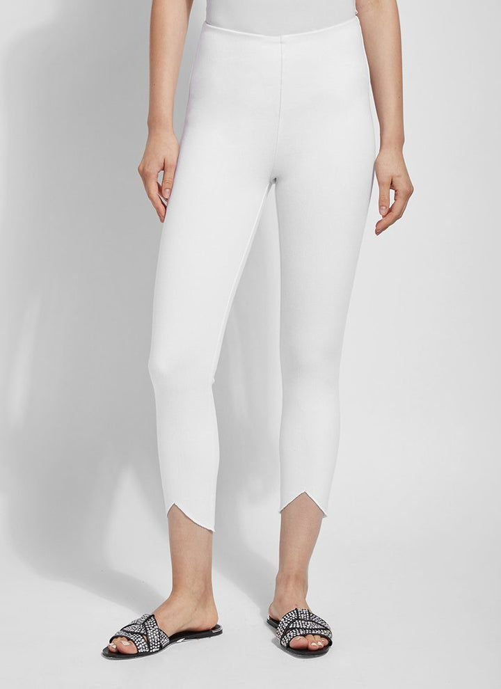 Lysse Lynette Scallop Edge Denim in White