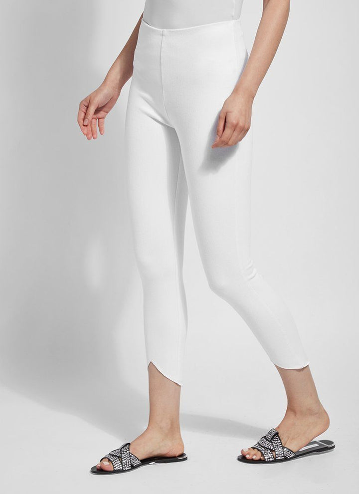 Lysse Lynette Scallop Edge Denim in White