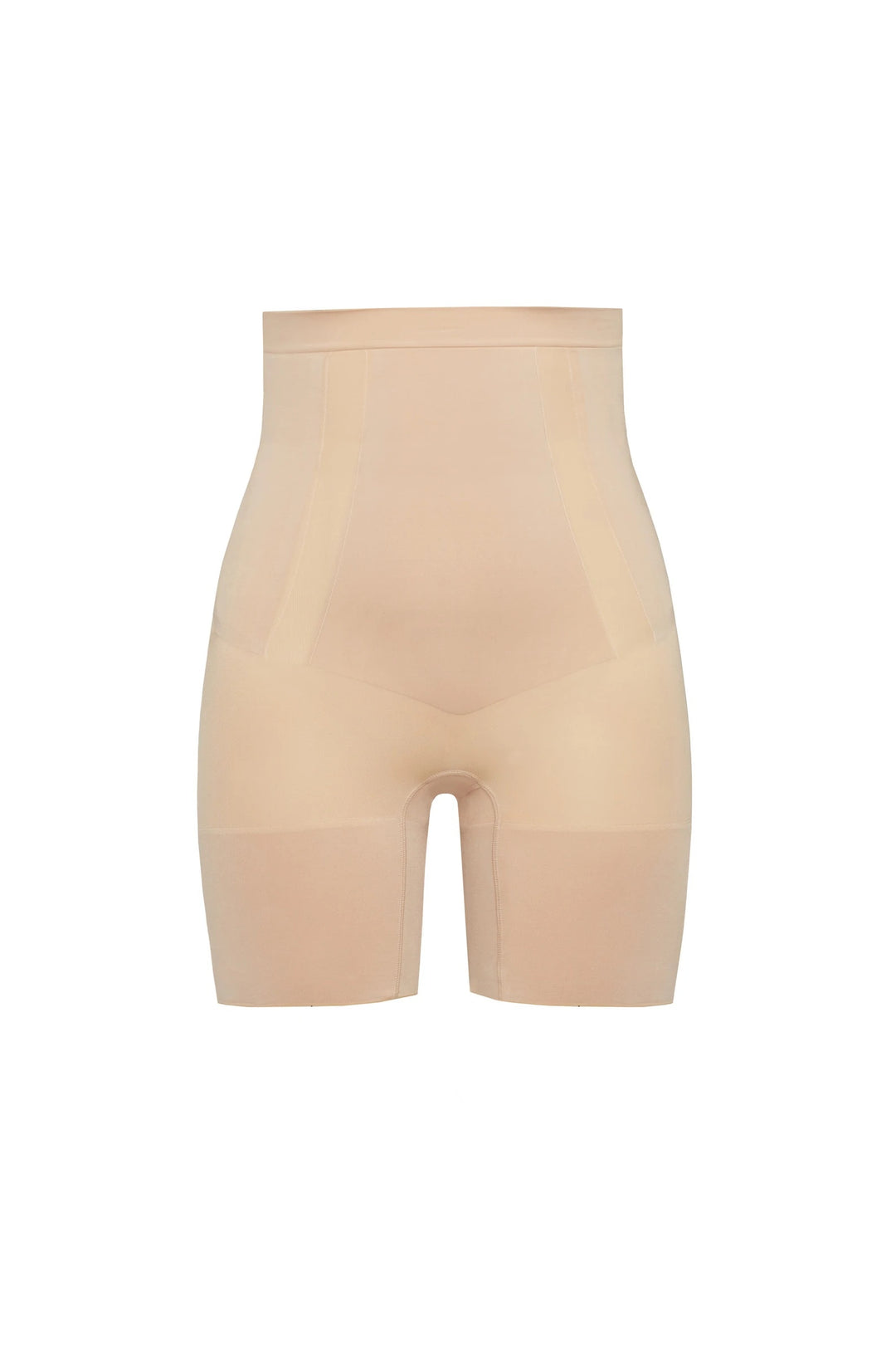 SPANX ONCORE HIGH-WAISTED MID-THIGH SHAPER SHORT SOFT NUDE