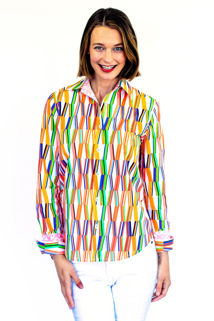 Dizzy-Lizzie Rome Long Sleeve Shirt - New Kaleidoscope Print