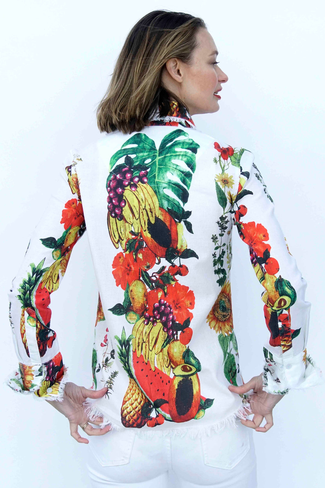 Dizzy-Lizzie Cape Cod Shirt With Sunflower Print