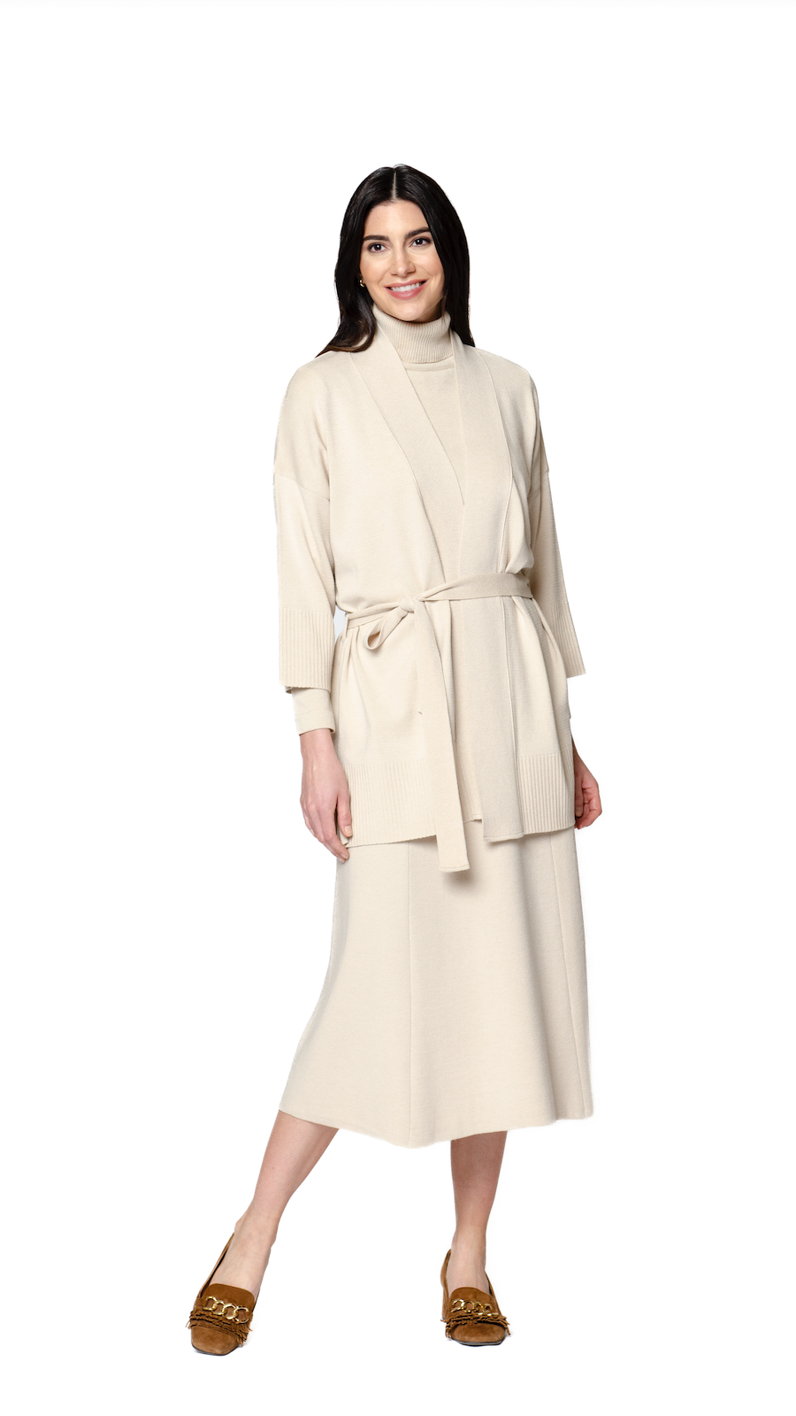Martina Flat-Knit Vest - Beige Melange