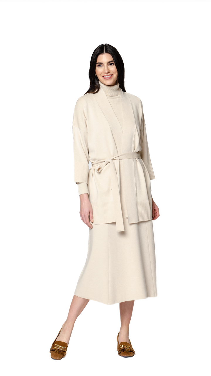 Martina Flat-Knit Vest - Beige Melange