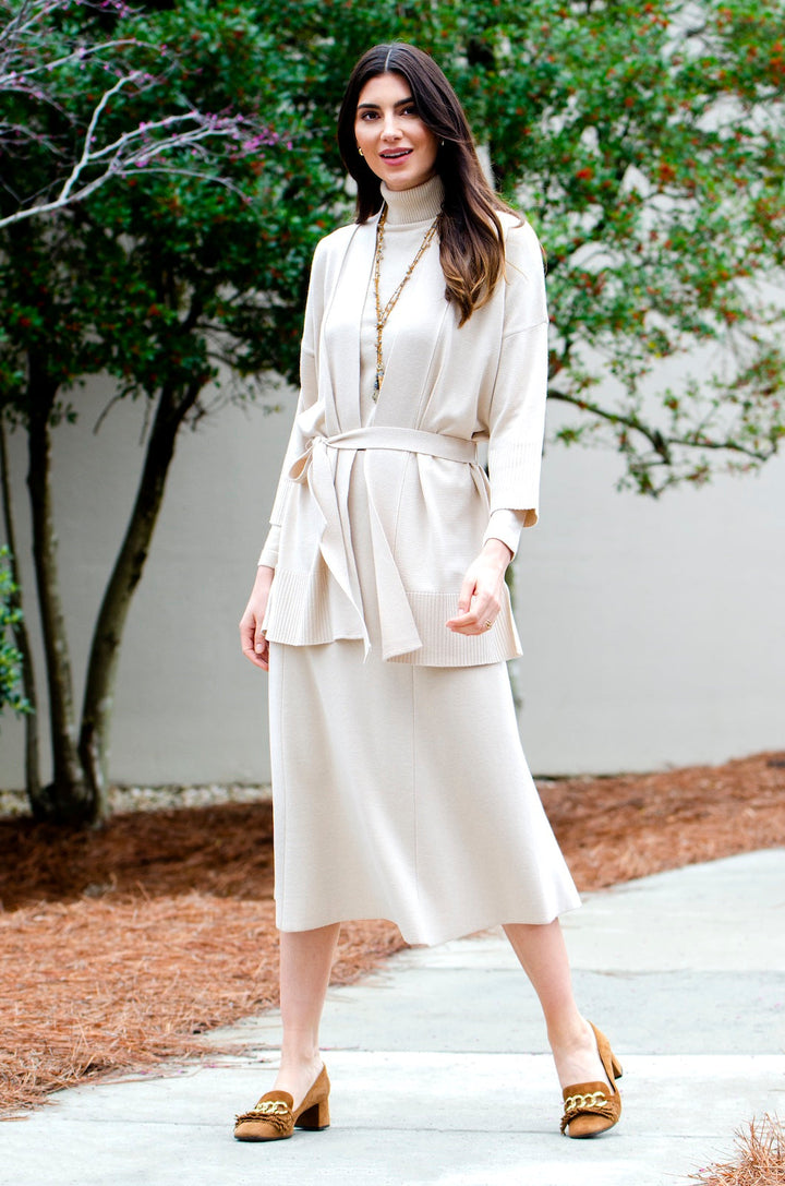 Martina Flat-Knit Vest - Beige Melange