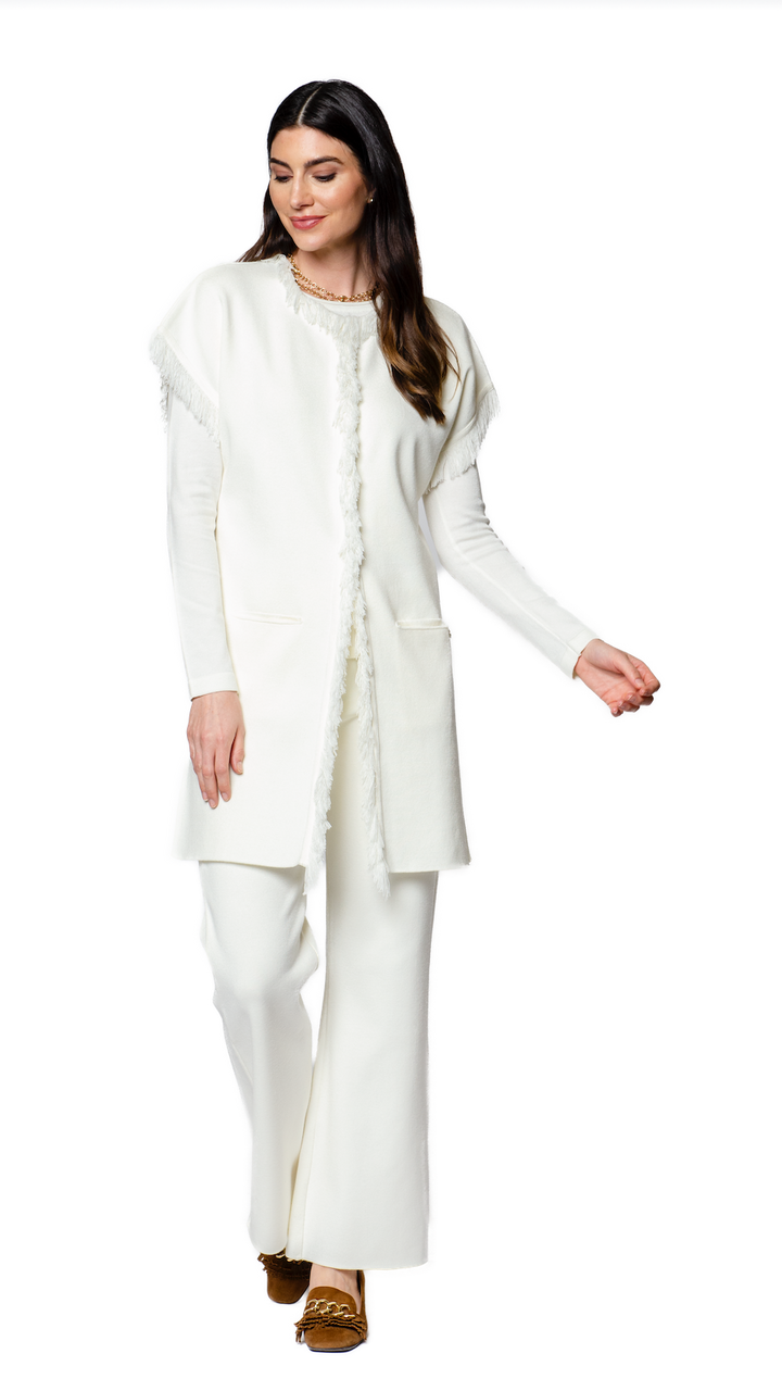 Maxima Milano-Knit Vest - Winter White