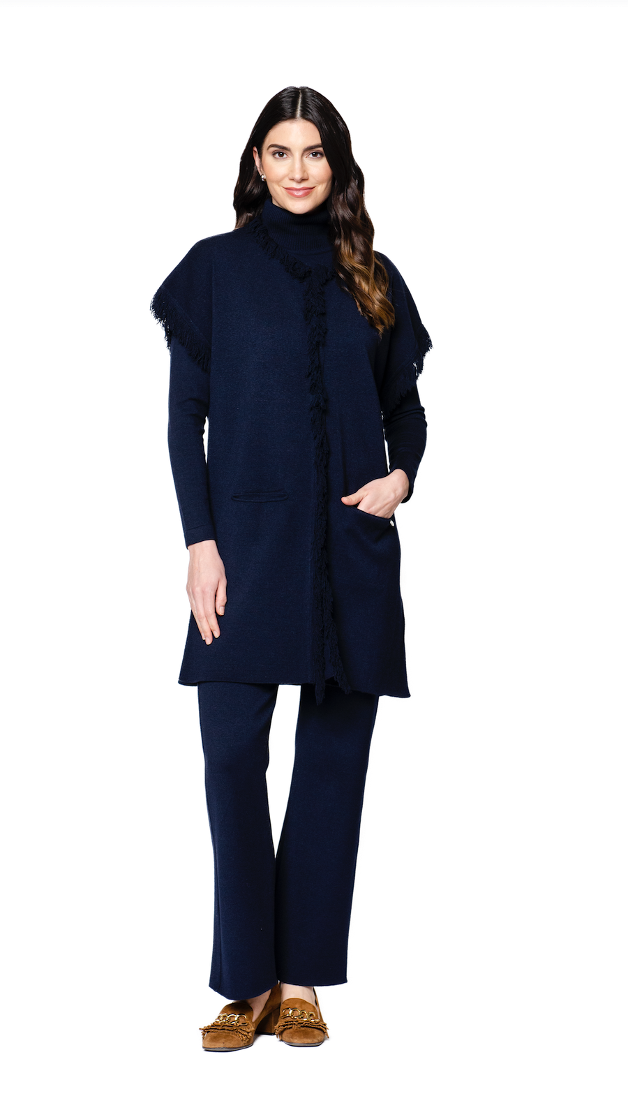 Maxima Milano-Knit Vest - Dark Navy