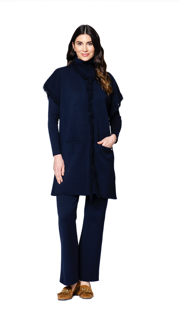 Maxima Milano-Knit Vest - Dark Navy