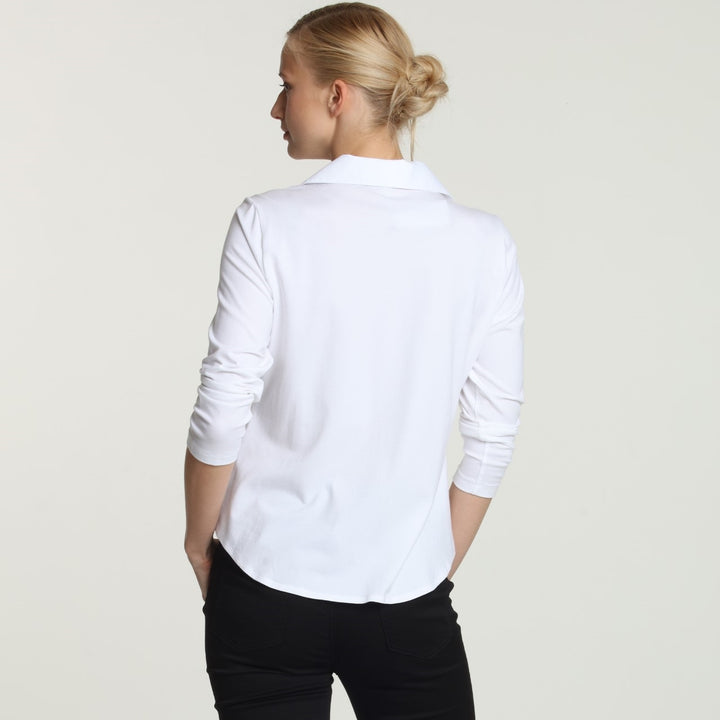 Donna 3/4 Sleeve Wing Collar "T" Shirt