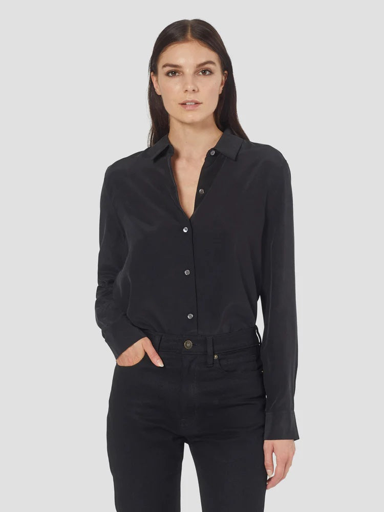 Essential Silk Shirt - True Black