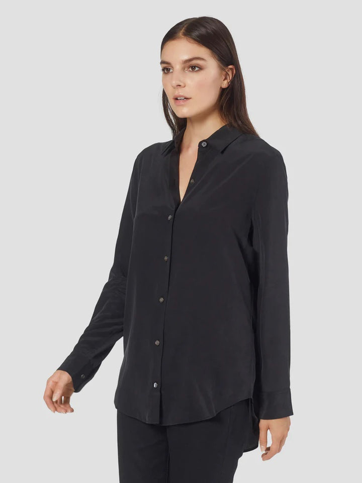 Essential Silk Shirt - True Black