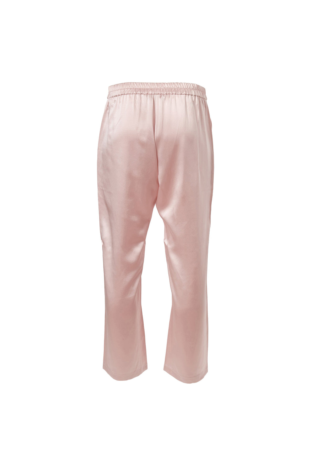 Cropped Silk Pants In Princess Pink