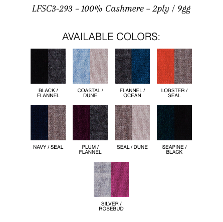 Kinross Cashmere Hi Low Seamed Vee colors