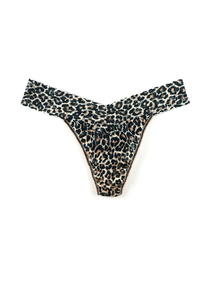 Hanky Panky Printed Signature Lace Original Rise Thong in Classic Leopard