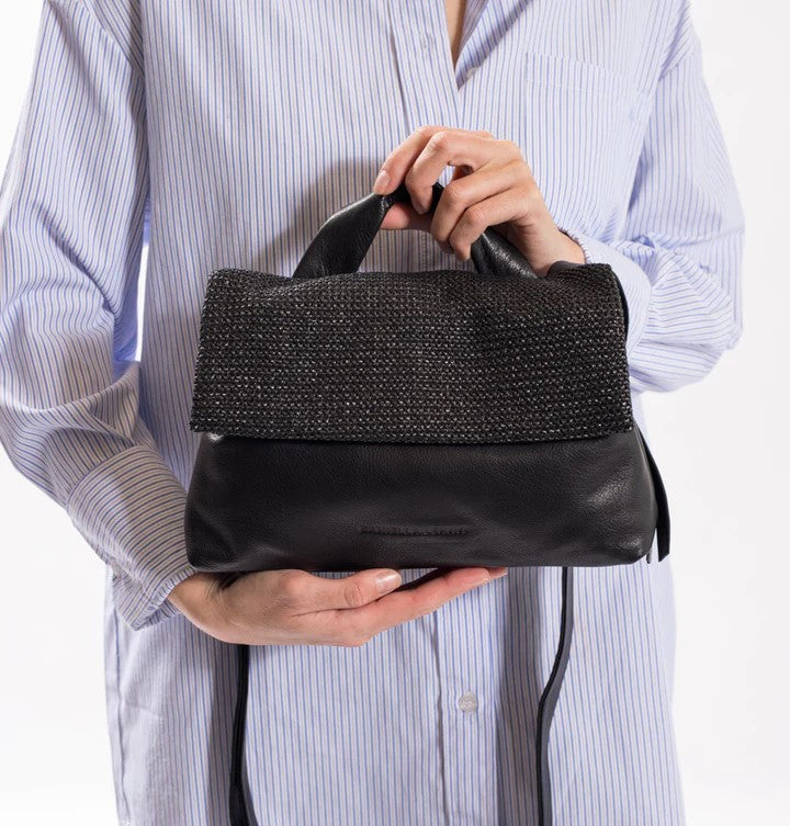 Heidi Baguette Black Straw