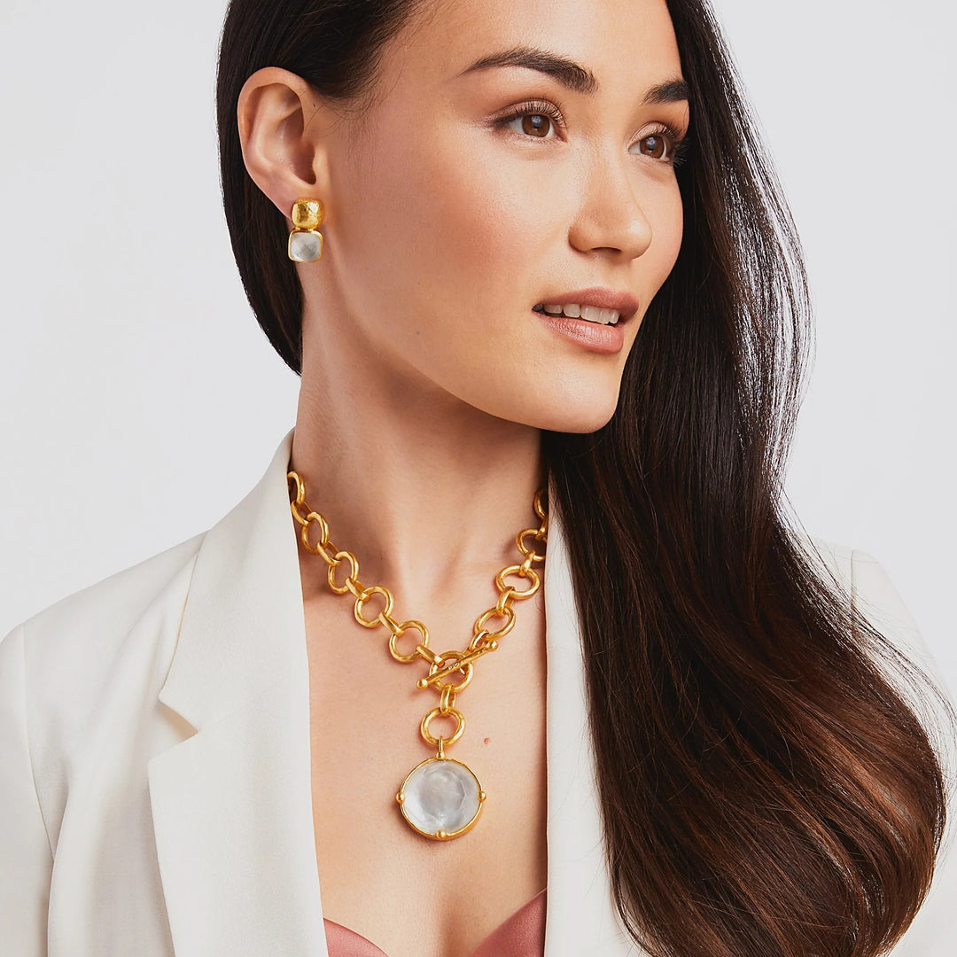 Honeybee Statement Necklace Crystal Reversible