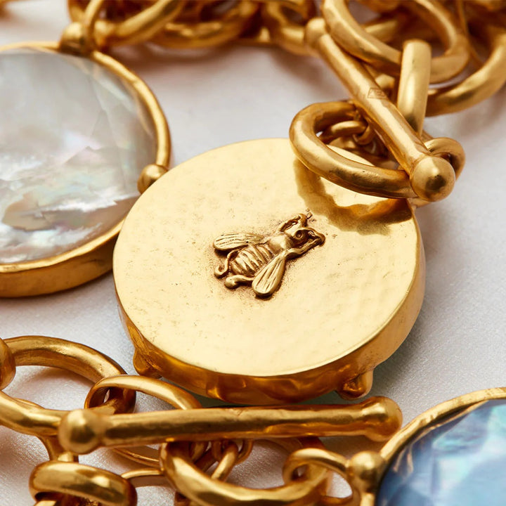 Honeybee Statement Necklace Crystal Reversible