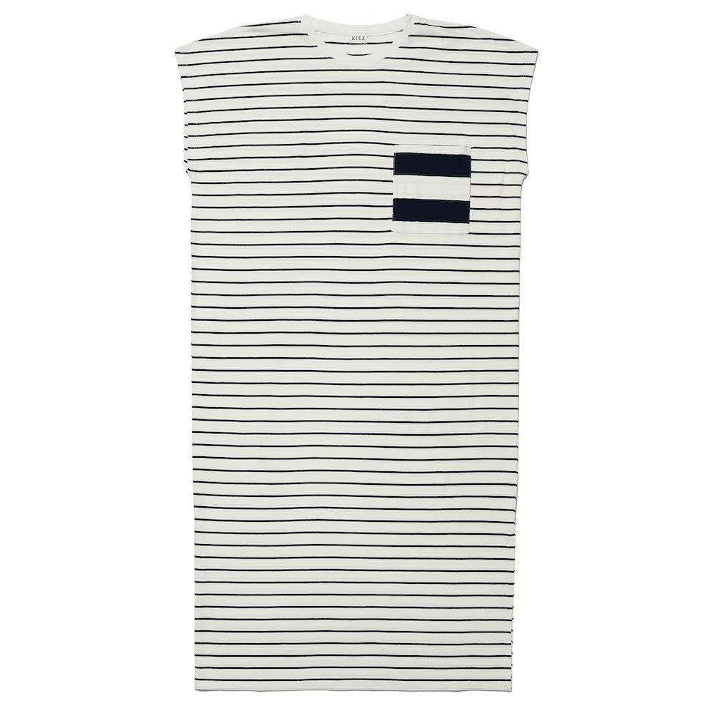Stripe Dress - Cream/Navy
