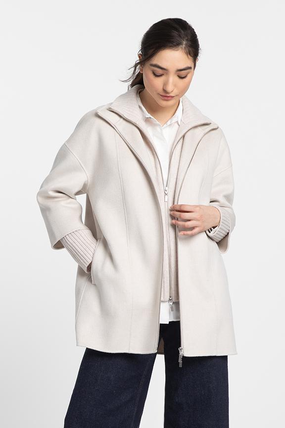 Kinross Knit Insert Zip Mock Coat