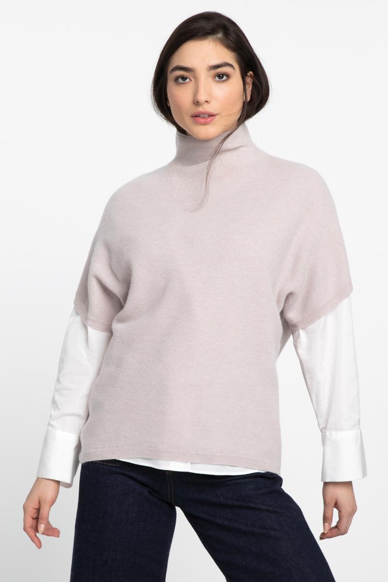 Kinross Cashmere Textured Funnel Popover