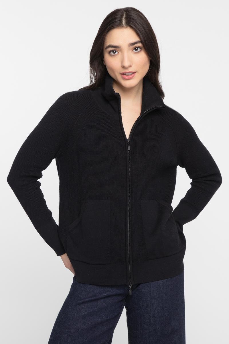 Kinross Thermal Zip Mock Cardigan