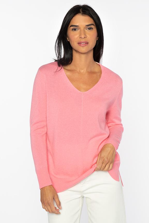 Hi Low Seamed Vee Kinross Cashmere