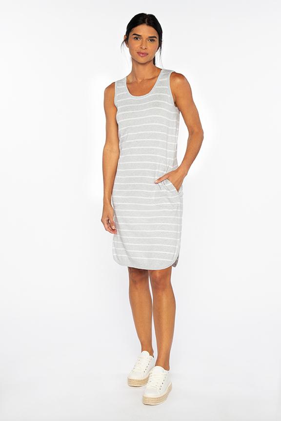 Stripe Tank Dress Kinross Cashmere